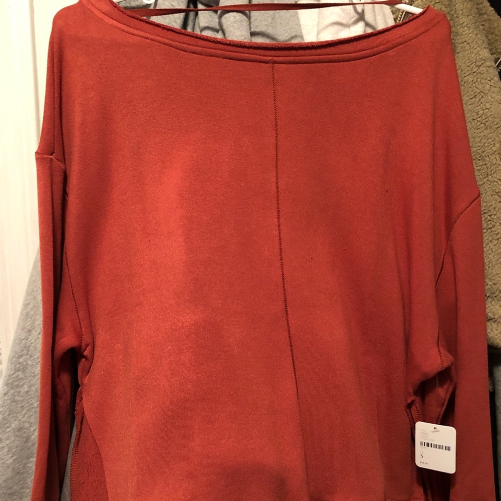 Free people burnt orange/red long sleeve